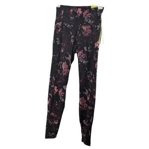 All in Motion Leggings Contour Power‎ Waist Floral Print High Rise 26" XS Purple